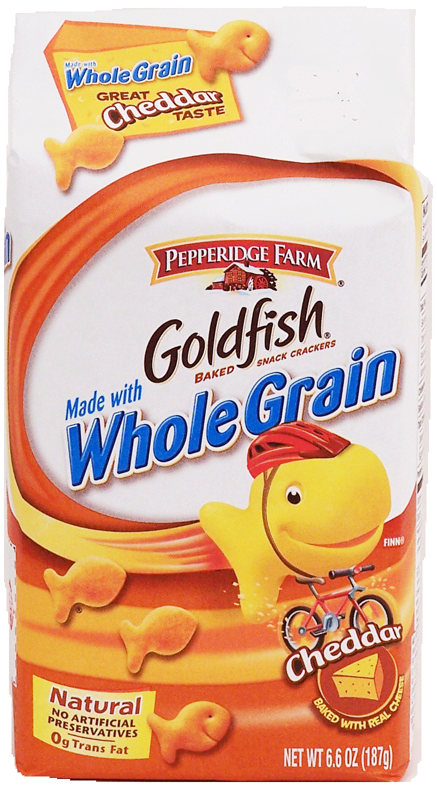 Pepperidge Farm Goldfish whole grain cheddar flavored baked snack crackers Full-Size Picture